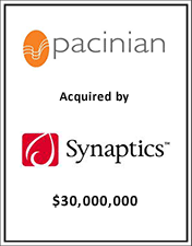 Pacinian Synaptics acquired by Synaptics for 30,000,000