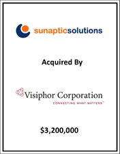 Sunaptic Solutions acquired by Visiphor Corp for 3,200,00